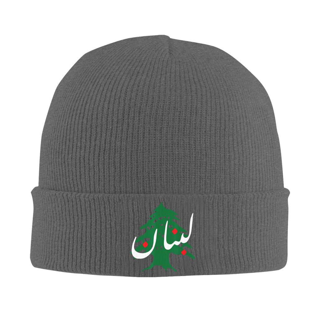 Lebanon Flag Map Beirut Cedar Tree Lebanese Knitted Hat Womens Unisexs Skullies Beanies Autumn Winter Hat  Casual Caps