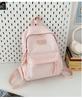 Schoolbag Korean version large capacity solid color ins simple versatile schoolbag female college student junior high school student high school 