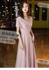 Toast large size evening dress women's 1011 new banquet host elegant temperament annual meeting show thin performance art test car model