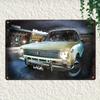 Pancarte Métallique Rétro Lada Voiture Étain Vintage Aluminium Art Mural Imperméable et Anti-poussière pour Maison Bar Café et Décoration de Chambre Unique