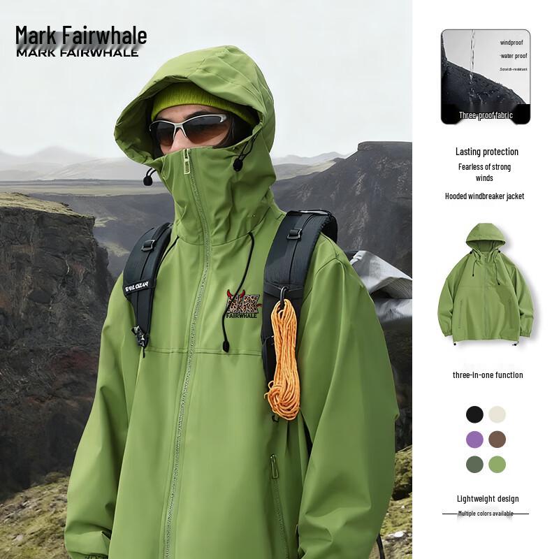 

Mark Fairwhale Men s Outdoor Hooded Techwear Jacket L