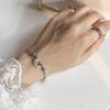 Xiaomi BFCLUBE Silver Color Hiphop Thick Moon Bracelet for Women Men Vintage Handmade Hasp Bracelet Birthday Gift