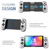 D6 Wireless Stretching Extendable Gaming Controller Joystick Pad Compatible For IPhone Android Phones Switch Gamepad(White)