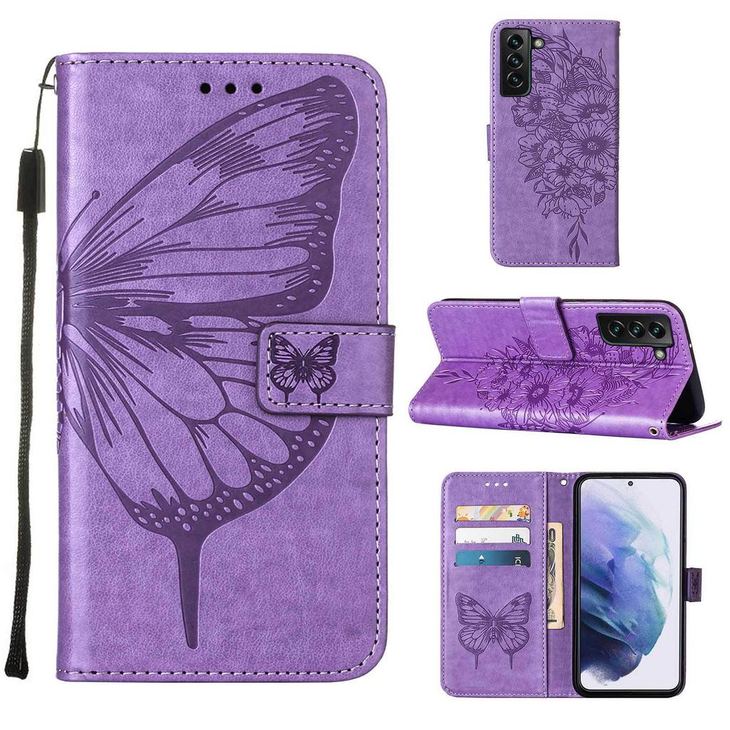 Embossed Butterfly Case for Cubot P90 Phone, Card Slot Flip Cover, Note60 Protective Case, X100