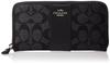 F54630 Signature Long Black Lightweight Faux Leather Wallet, Women's, Smoke/Black, Wallet, F54630-1 [Used]