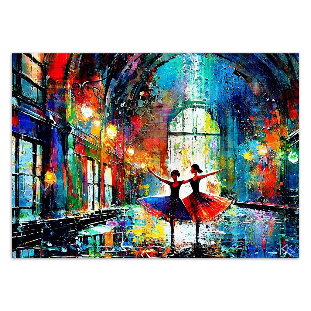 Wallpaper Dancing Ballerinas Abstract