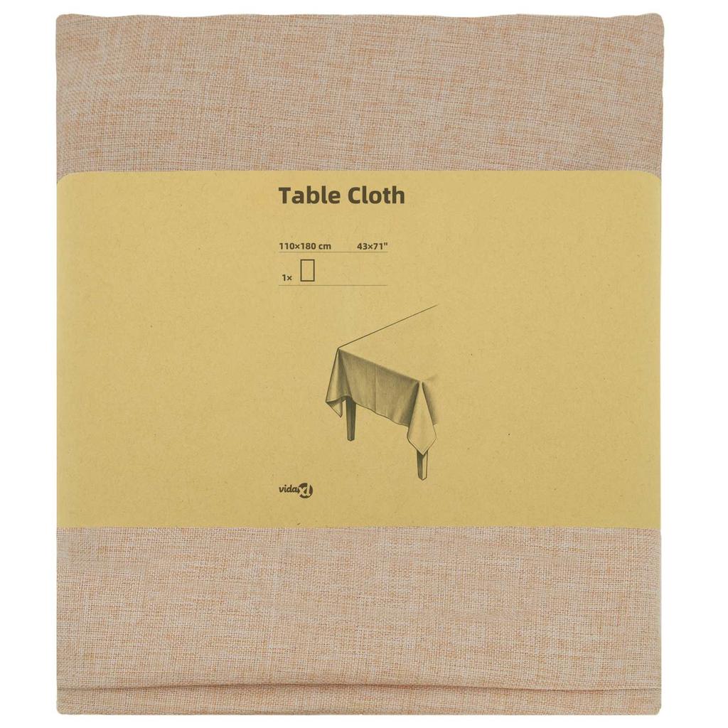 Rectangular Tablecloth Beige 110 x 180 cm