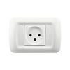 Israeli Type 118 White Single Gang 3-Pin 16A Wall Socket