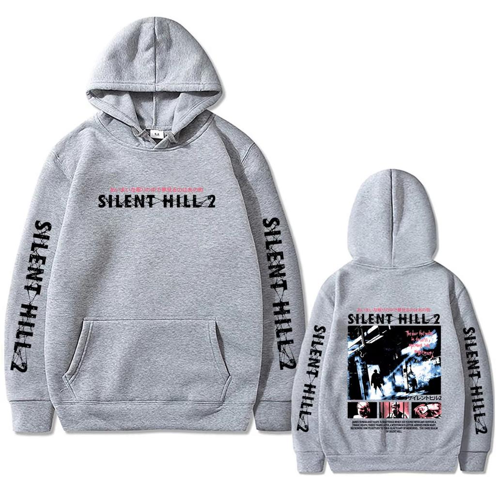 Silent Hill Limited Game Graphic Hoodie Unisex Vintage Oversized Fleece Pullover Sweatshirt Soft Fabric Streetwear Daily Outfit Harajuku Y2K Style