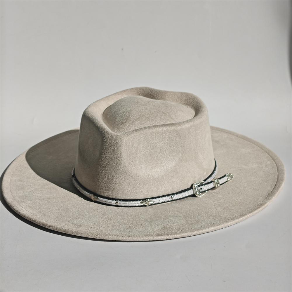 New Heart Top Suede 9 cm Wide Brim Fedora Hat Men's and Women's Autumn Felt Jazz Hat Classic Suede Fedoras Chapeau Sombrero