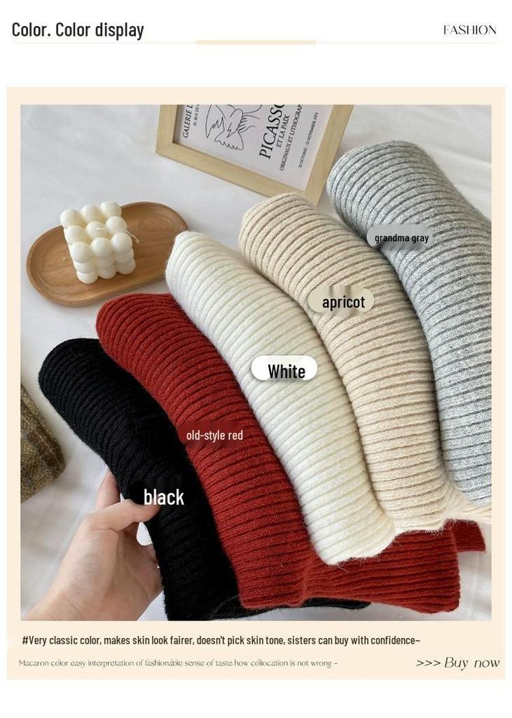 Women's Half-Zip Sweater, Loose Knitwear with Lapel Design, for Spring and Autumn 2026.
