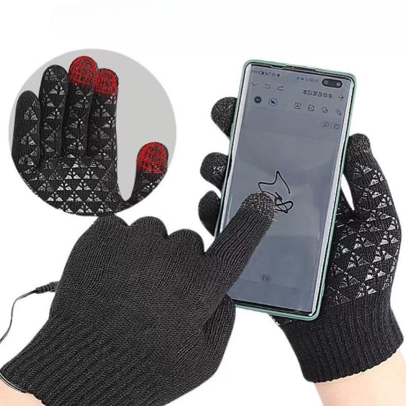 Guanti Riscaldati USB Ricaricabili Regolabili Touchscreen Caldi Antiscivolo Riscaldamento Elettrico per Inverno Esterno Clima Freddo