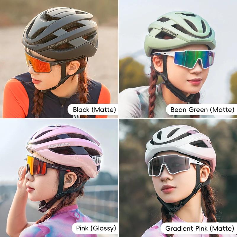 ROCKBROS Fahrradhelm Ultraleicht Radfahren Sicherheit Straße Berg Fahrradhelm Verstellbar Integral geformt Outdoor Straßenhelm