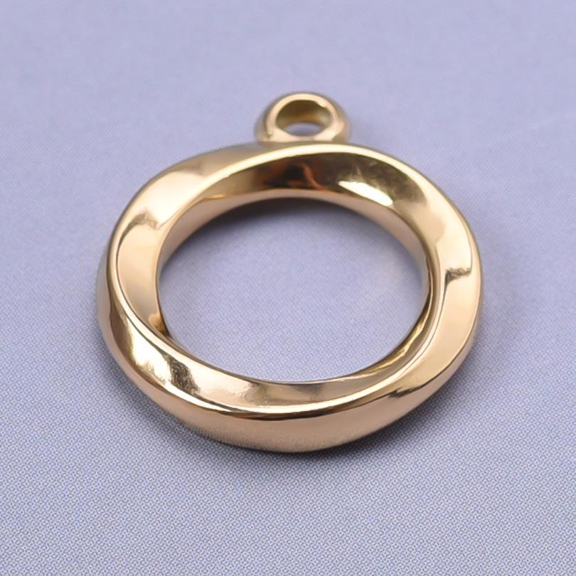 6 Stück/Los Unregelmäßige Geometrische Hohlverbinder Anhänger Edelstahl Charms Für Schmuckherstellung Zubehör Goldfarbe Oval Rund