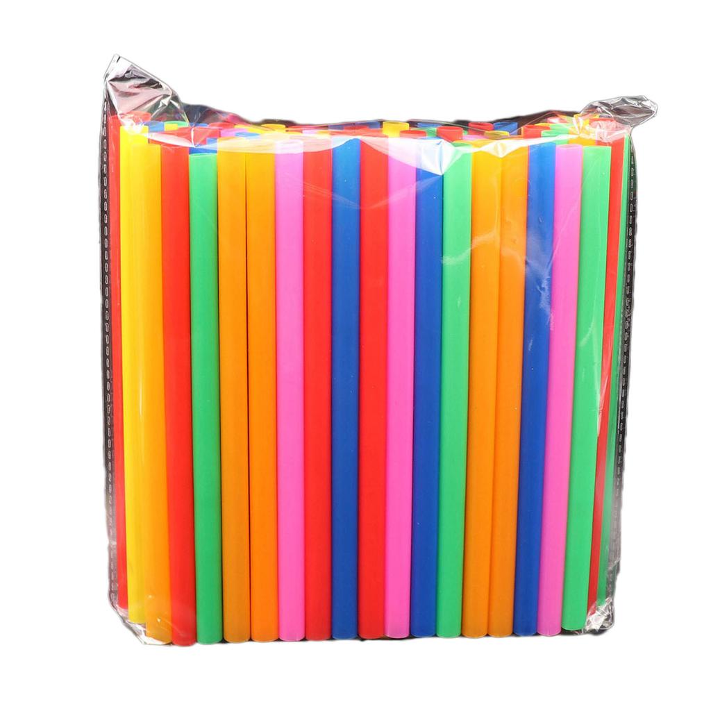 Disposable Flat Mouth Straw Pearl Milk Tea Coarse Straw Plastic Straight Tube