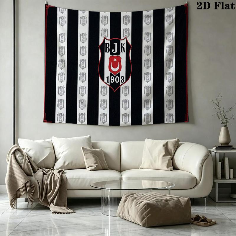 Beşiktaş Wall Tapestry Aesthetic Wall Hanging Printed Fabric Blanket Decorative Tapestries for Bedroom Living Room Home Decor