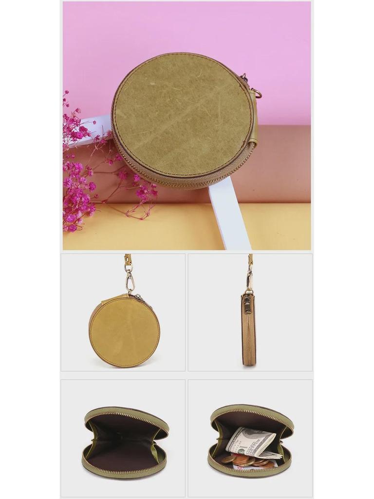 Vintage Echtleder Mehrfarbige Geldbörse und Schlüsseletui