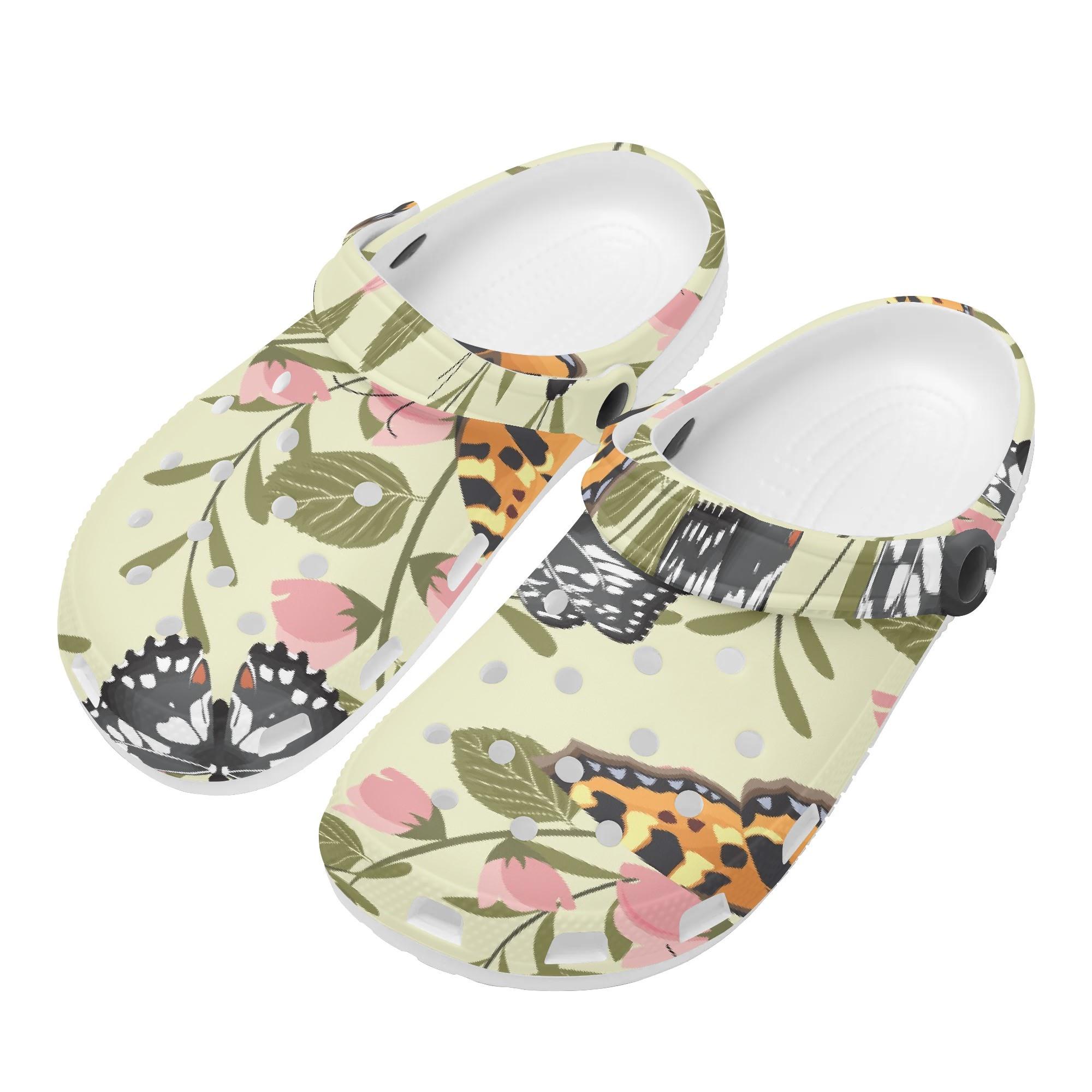 Graphic Printed EVA Clogs Unisex Soft Sole Lightweight Slip On Summer Sandals Casual Shoes Soft Sole Indoor Outdoor Wear 36 белый