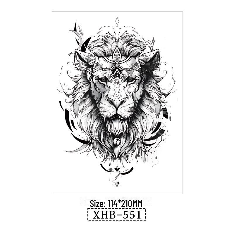 Vattentäta Svarta Djur Halvarm Tatuering Klistermärken