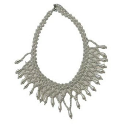 Pearl Chain Korean Retro Fake Collar Yingluo Necklace with Cloud Shoulder Design