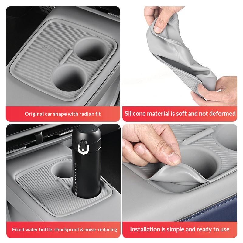 For Leapmotor B03X A10 Wireless Water Filling Cup Pad Silicone Protective Pad Silicone Car Cup Holder Car Interior Accessories