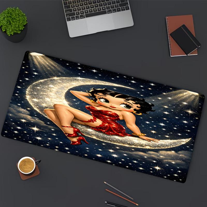 Betty Boop Print Mouse Pad, for Keyboard Pad Laptop PC Mat for Office Home Use, Desk Decor, Perfect Birthday Gift for Gamers