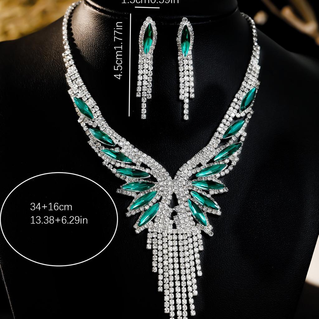 Bridal Accessories Necklace Earrings Jewelry Set Banquet Dress Set Chain Versatile Temperament Accessories