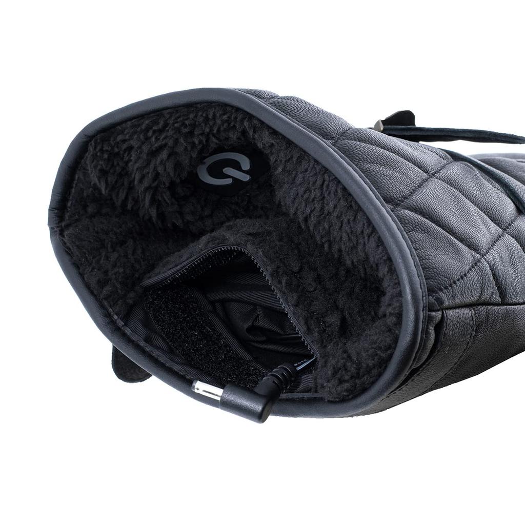 KOMINE Neo Retro Electric Heated Cycling Unisex Large EK-218 Gloves, Adult, Black,