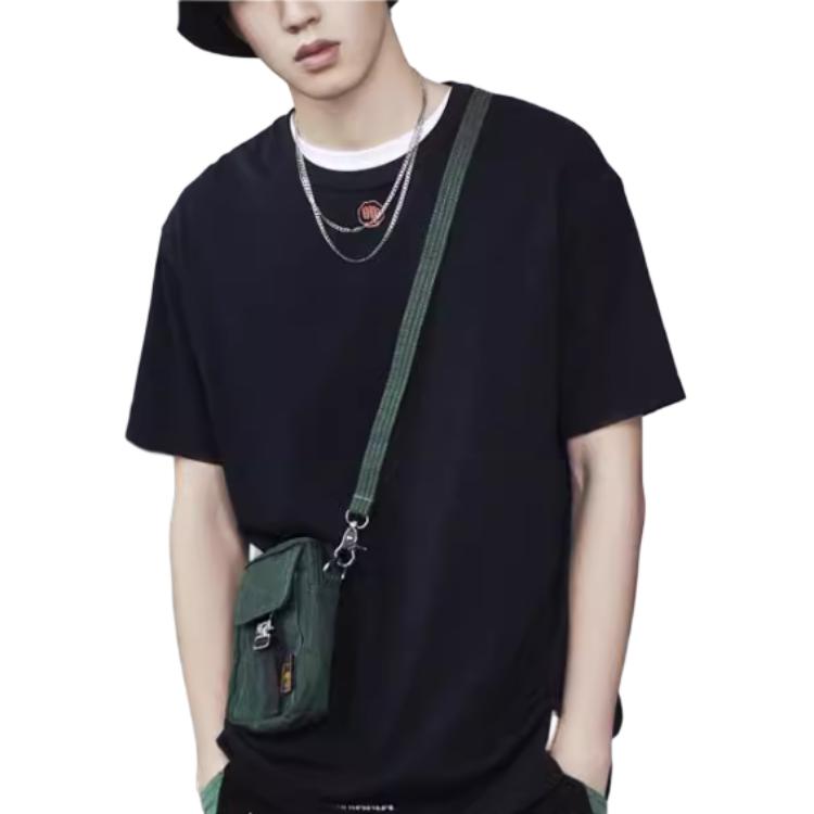 Li-Ning Loose Fit Round Neck Short Sleeve T-Shirt Men Tops Black AHSQ229-4