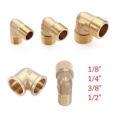 Raccord de Tuyau en Laiton Joint de Tuyau Coude à 90 Degrés Coupleur Connecteur Adaptateur Barb pour Tuyau Tube PU PE