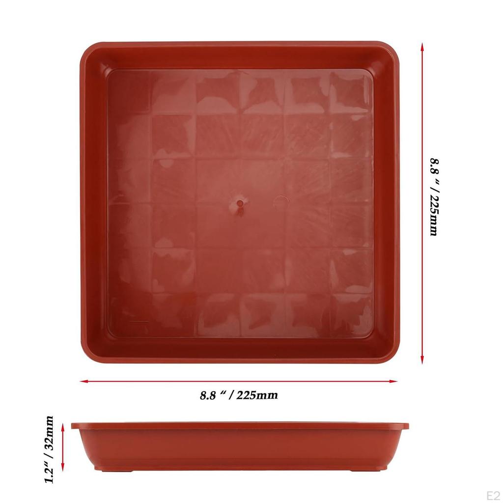 10 Pack of Square Plant Saucers for Water Drainage in Garden And Balcony