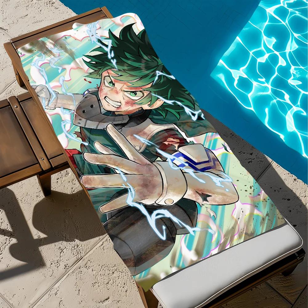 My Hero Academia Towel Pool Beach Towel Portable Quick Fast Dry Sand Outdoor Travel Swim Blanket Thin Mat Bath Towel