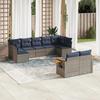 VidaXL Garden Lounge Set with Cushions 9 Pcs, Patio Sofas, Furniture Set, Outdoor Terrace Furniture, Grey 3227132
