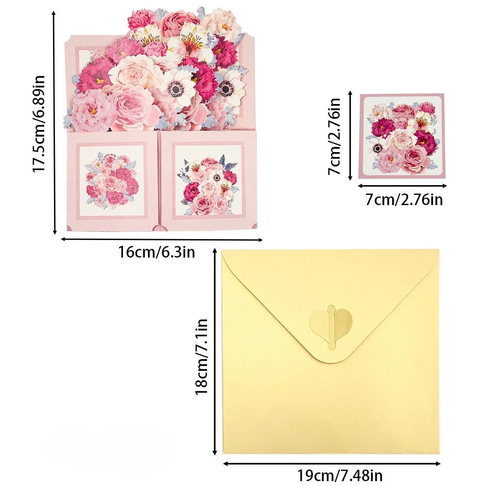 3D Pop Up Hummingbird & Flowers Happy Mother's Day Card 3D Greeting Cards Festival Birthday Wedding Invitations Thank You Card
