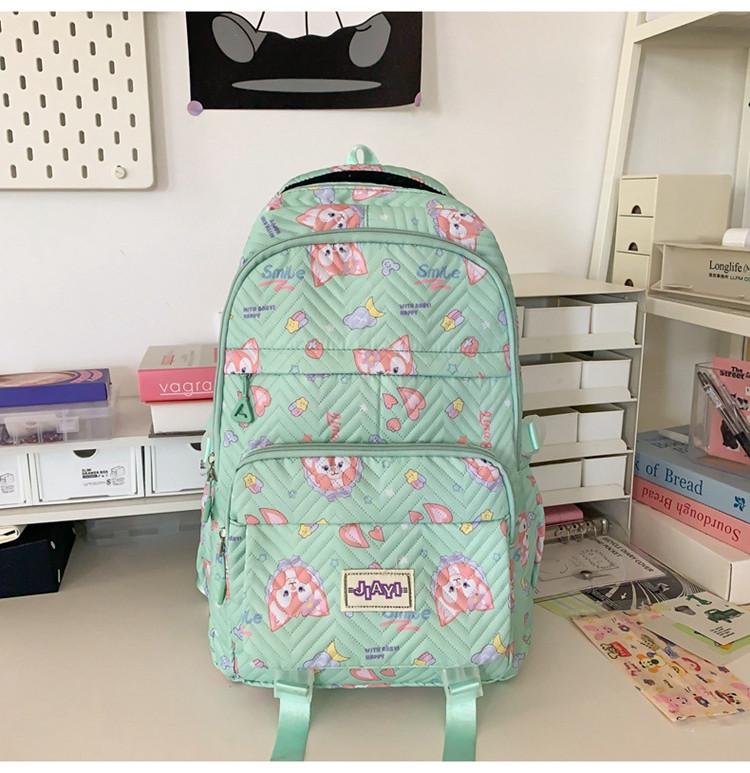 

Stylish Nylon Student Backpack For Middle High School And College Students In Versatile Colors зелёный
