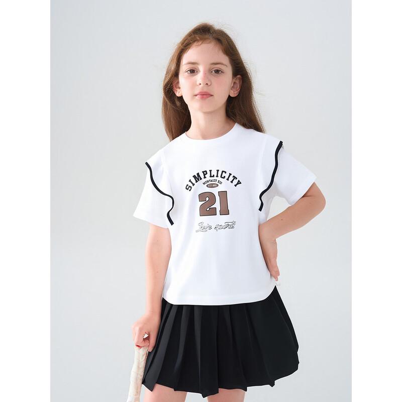 Montagut Girls' Summer 2-Piece Pleated Skirt Outfit