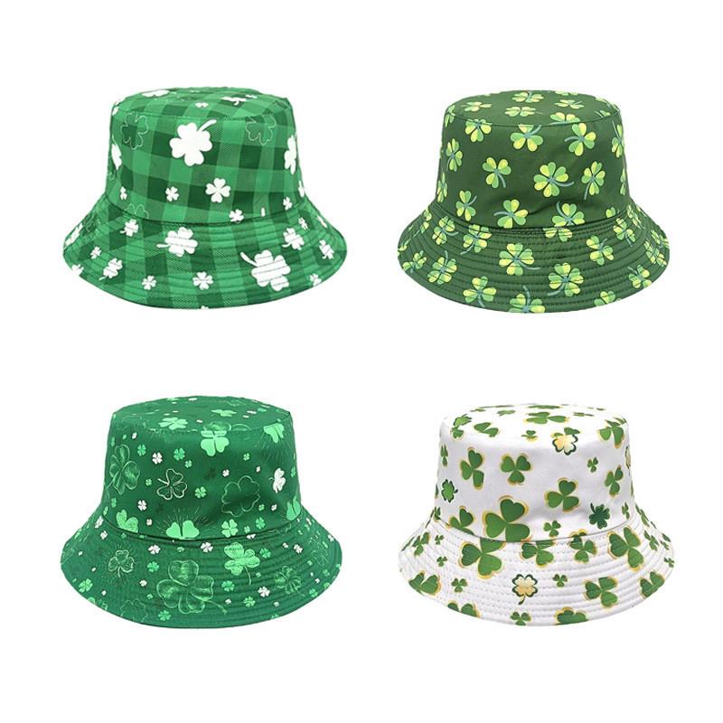 Saint Patrick Floral Digital Print Vintage Style Sun Hat For Spring Party And Outdoor
