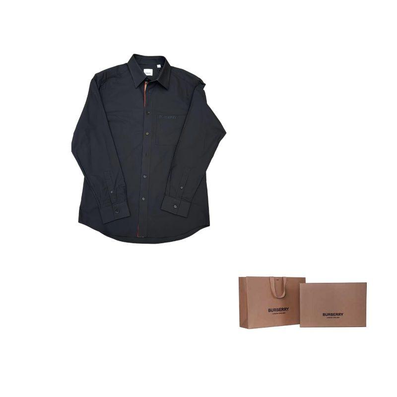 Burberry Shirts Men's Black Lapel Moderate Other 80842841