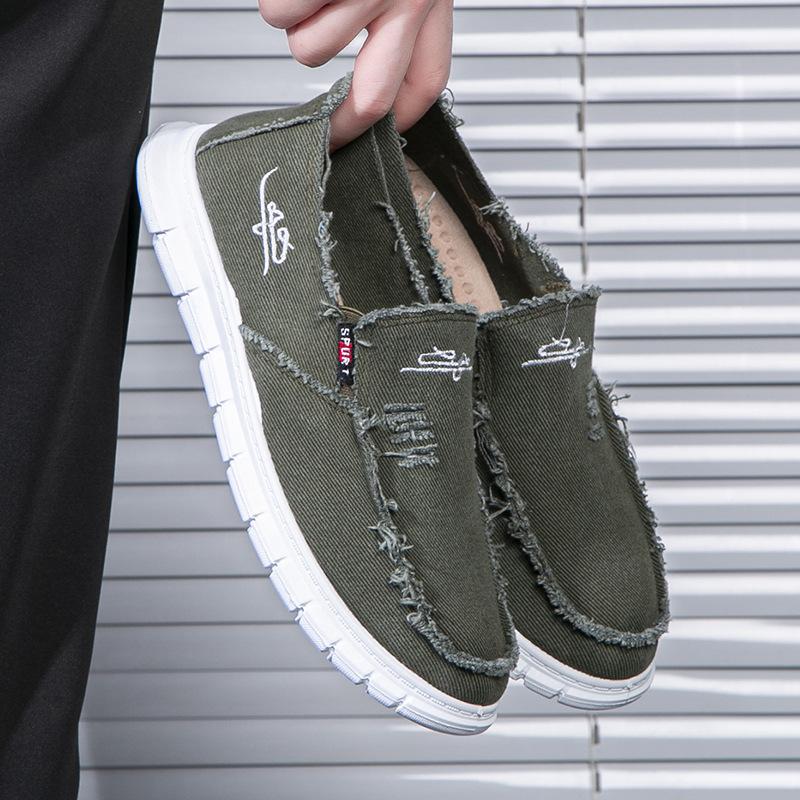 Herren gewaschene Stoffschuhe Herren Stoffschuhe Herren Bettlerschuhe rutschfeste und verschleißfeste Freizeitschuhe Segeltuchschuhe Herren Arbeitsschuhe