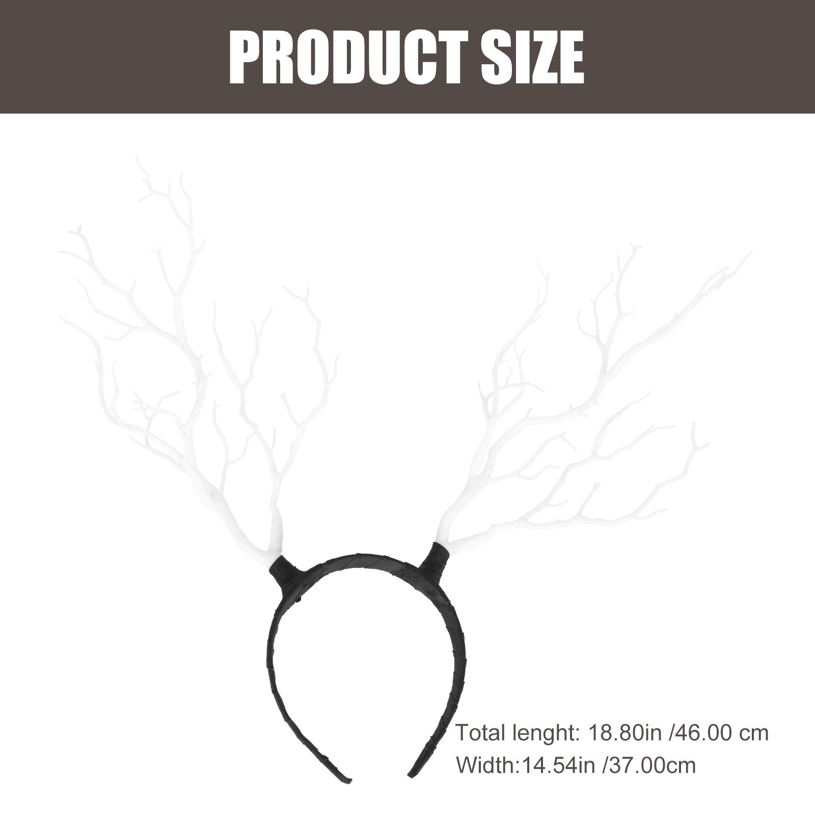 

Reindeer Antler Headband For Women Xmas Party Headdress Lightweight Hair Decor Festival Costume Accessory білий