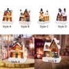 Lighted Up Christmas Village House Gift Decors LED Lighted Christmas Village for Home Indoor Outdoor Bookshelf Office Cabinet