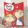 Anime Charlie und Lola Überwurf Kinderfreundliche Flanell-Kuscheldecke Weich Warm Antistatisch Waschbar Ganzjahres