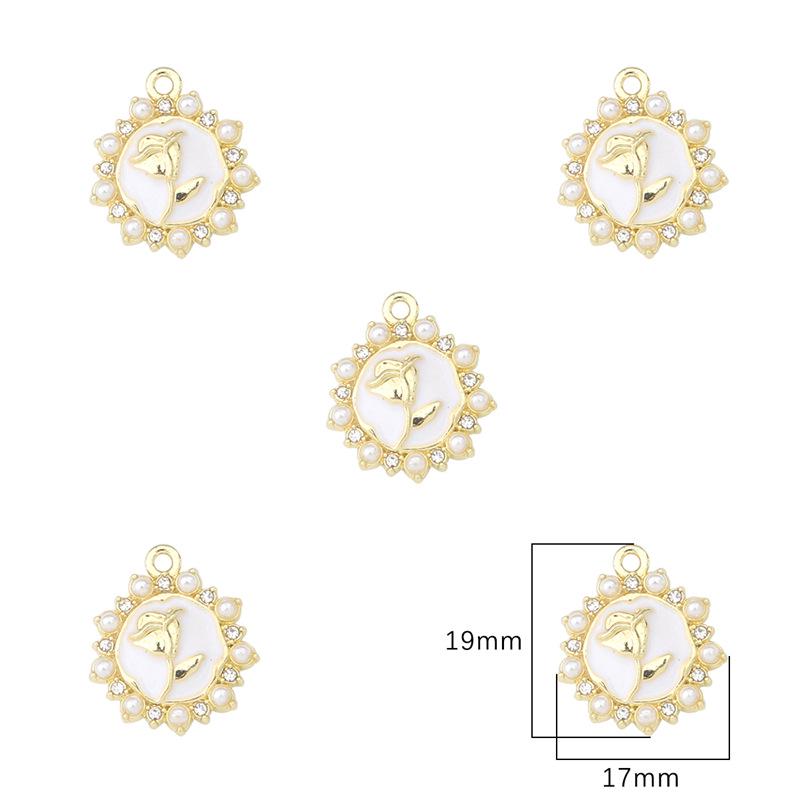 Enchanting Silver Tulip Hexagram Bow Star Rose Pendant for DIY Beading