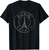 Vintage Retro Paris France Eiffel Tower Love Men Women Kids T-Shirt