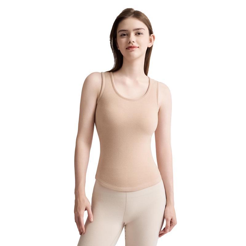 Women's Cashmere Silk Padded Bra Vest – Warm Autumn & Winter Innerwear