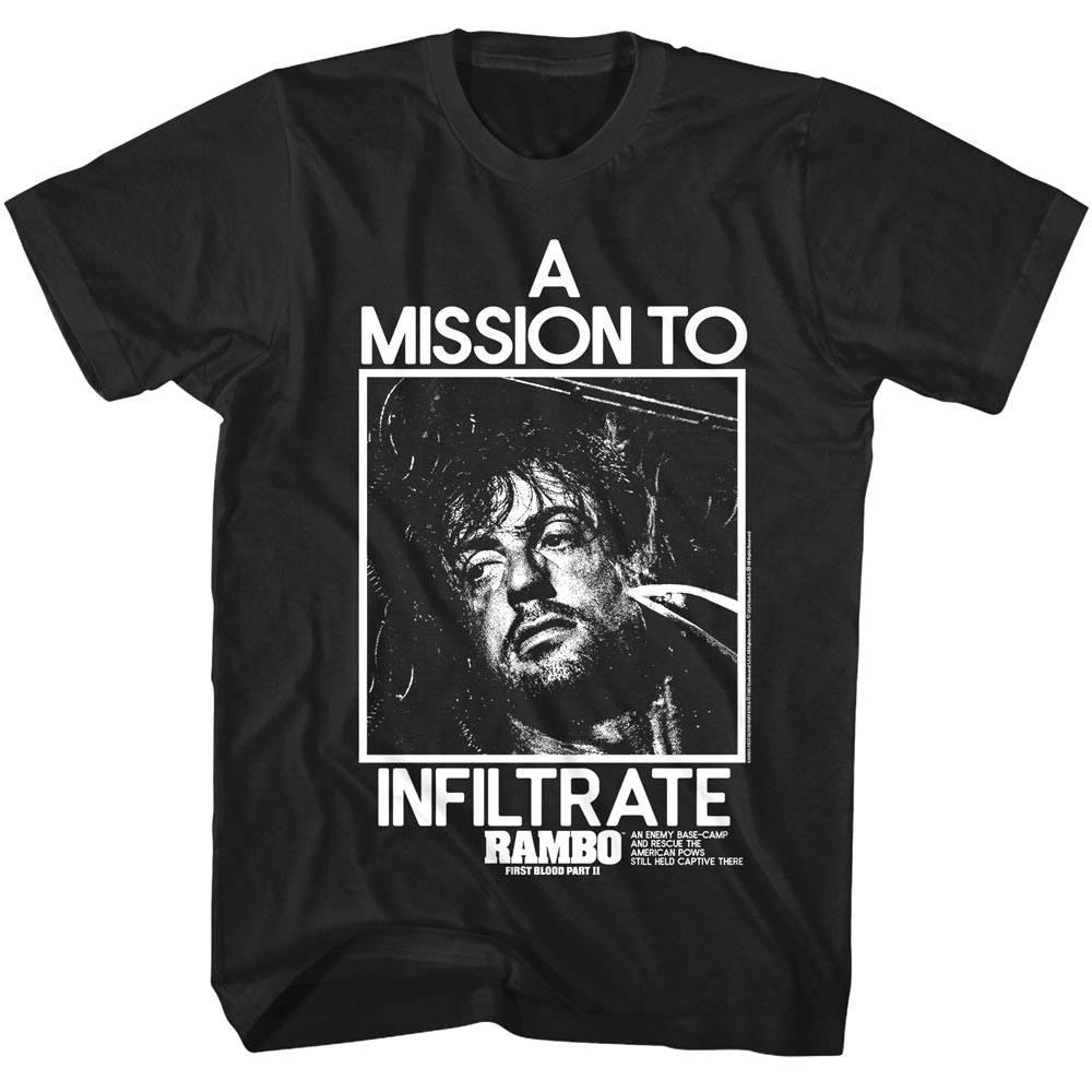 Rambo Mission To Infiltrate Men T Shirt S