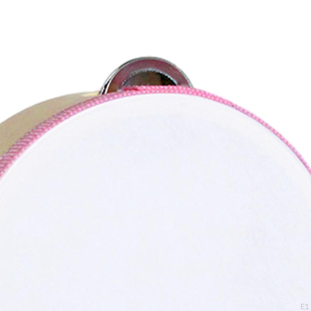 Double Rows Tambourine Wooden Tambourine, Percussion Drum, Metal Bell Hand Drum for