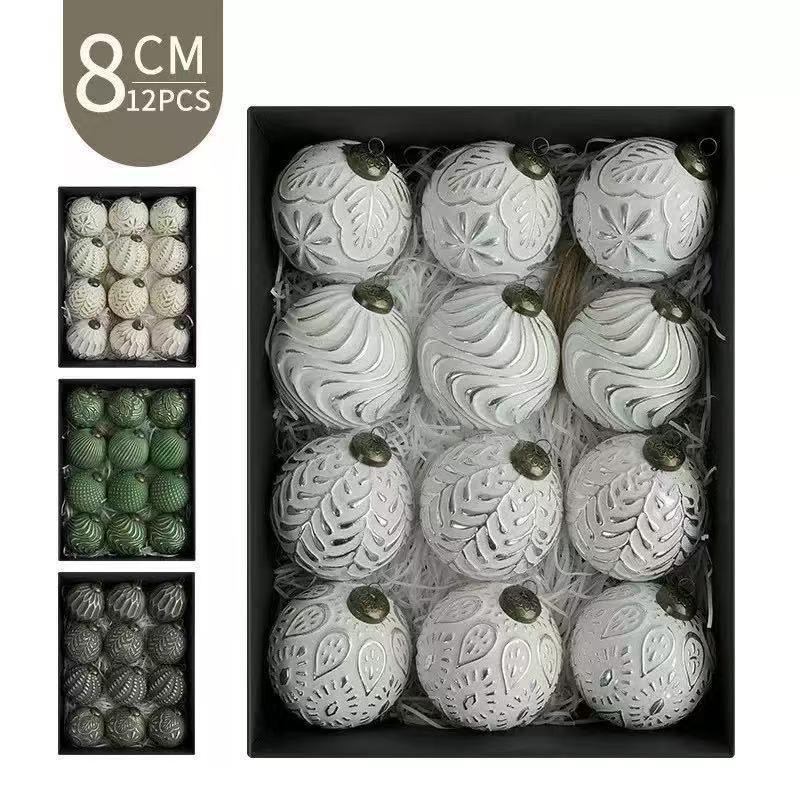 Antique Style Christmas Ornament Set: Scratch-off Ball Decorations for Trees and Windows