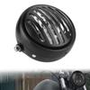   Motorcycle Retro Black   Grill Cover Hdlamp Front Hdlight Yellow Lens