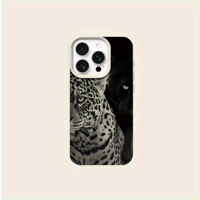 

A Stylish Leopard Print and Lychee Texture Phone Case, Suitable for iPhone 17, 16, 15, Plus, Pro, Max Series Phones - Can Be Used as a Gift iPhone 11 Pro слонова кістка